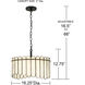 Annabelle 3 Light 16.25 inch Matte Black Pendant Ceiling Light