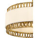 Kate 24 inch Brushed Gold Fandelier
