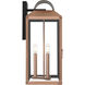 Beryn 3 Light 19 inch Aged Copper Outdoor Wall Lantern