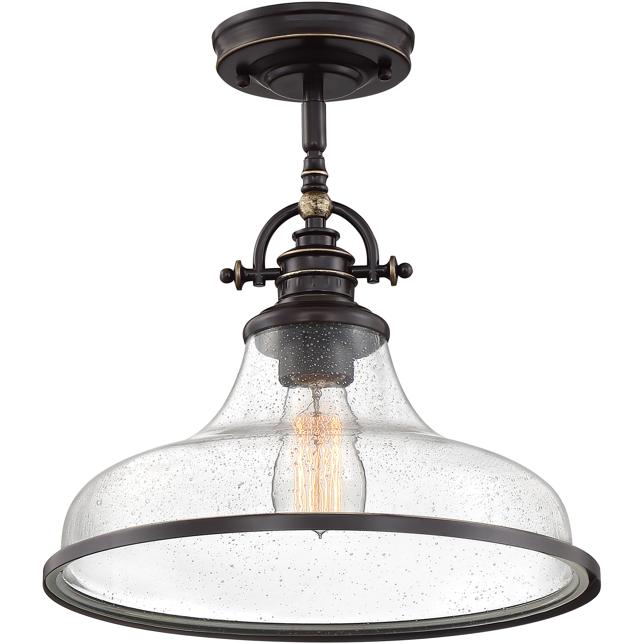 Grant 1 Light 14 inch Palladian Bronze Pendant Ceiling Light