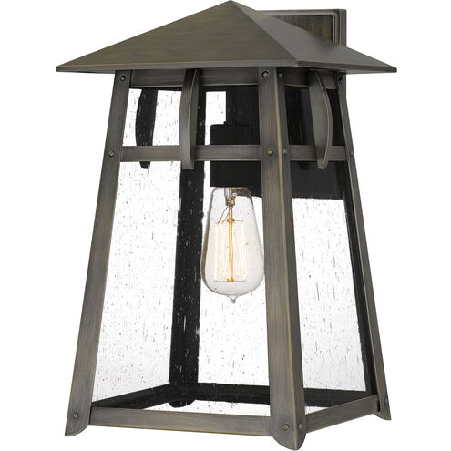 Merle 1 Light 15 inch Burnished Bronze Outdoor Wall Lantern