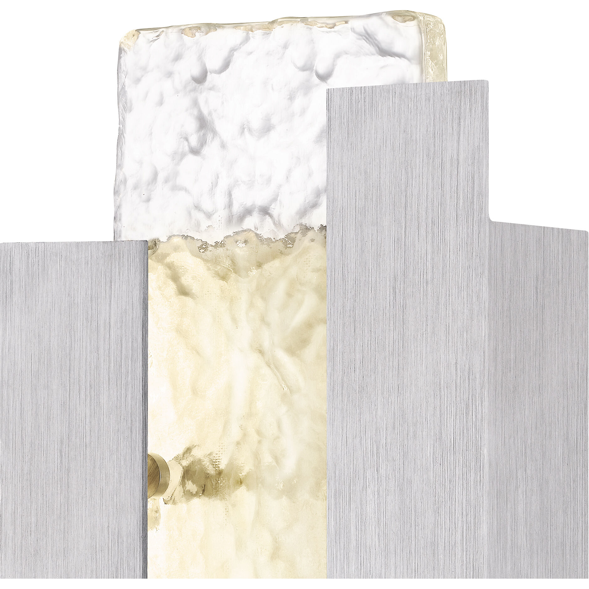 Miranda Outdoor Wall Lantern in Brushed Aluminum, Medium