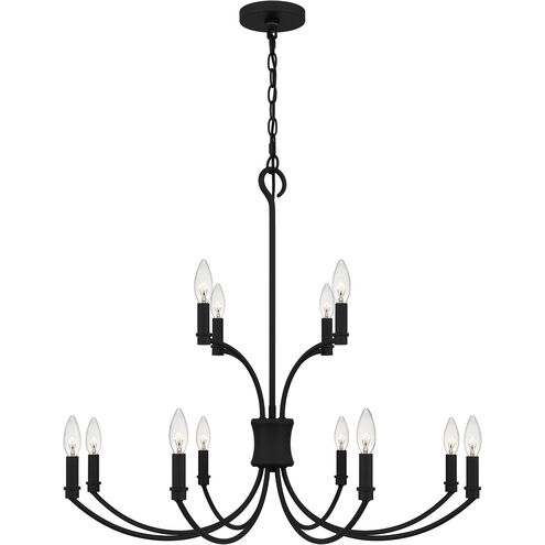 Briar 12 Light 32 inch Matte Black Chandelier Ceiling Light