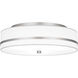 Belotte 3 Light 15 inch Brushed Nickel Flush Mount Ceiling Light, Medium