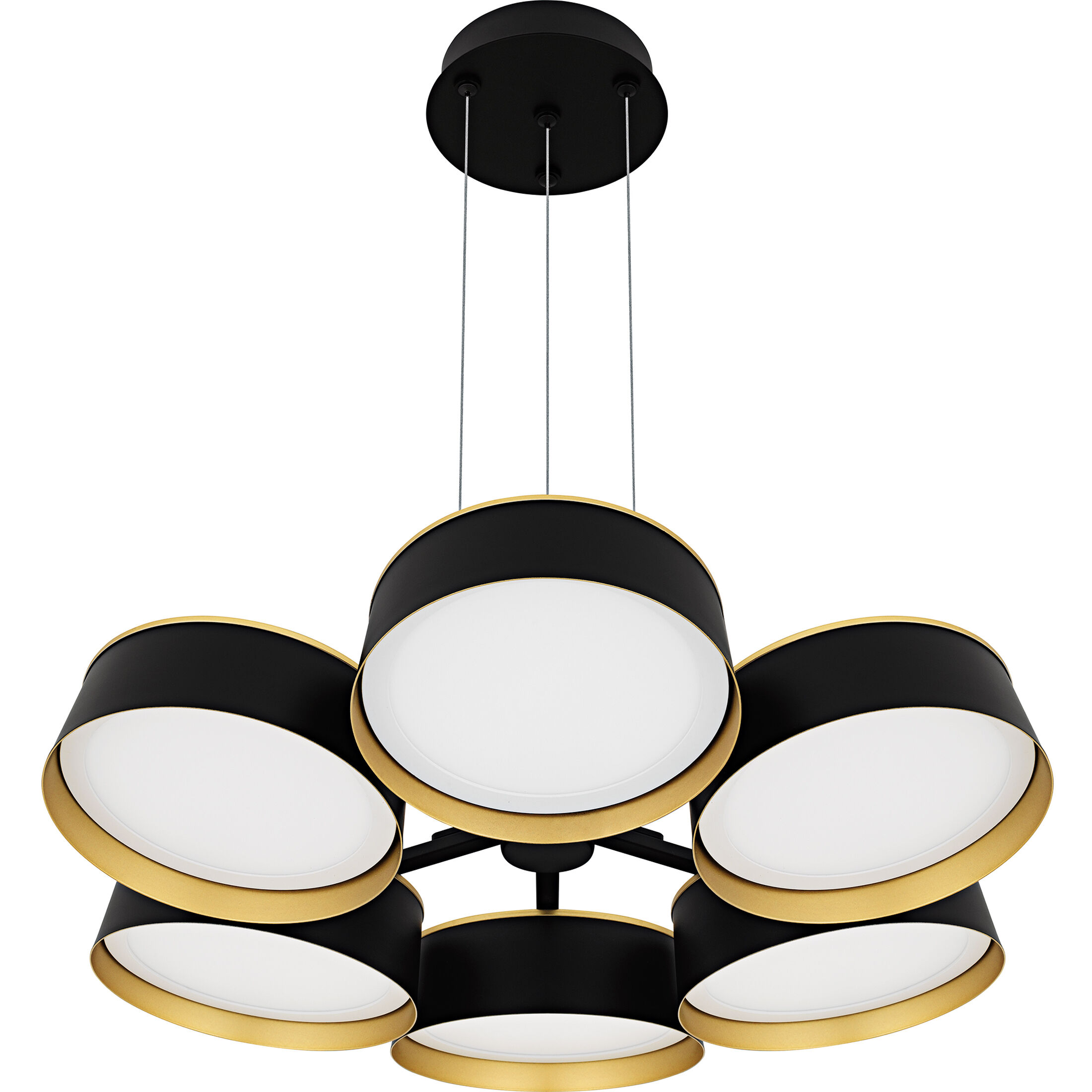 Byrnes LED 26 inch Matte Black Chandelier Ceiling Light