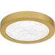 Outskirts LED 7.5 inch Brushed Gold Flush Mount Ceiling Light, Small