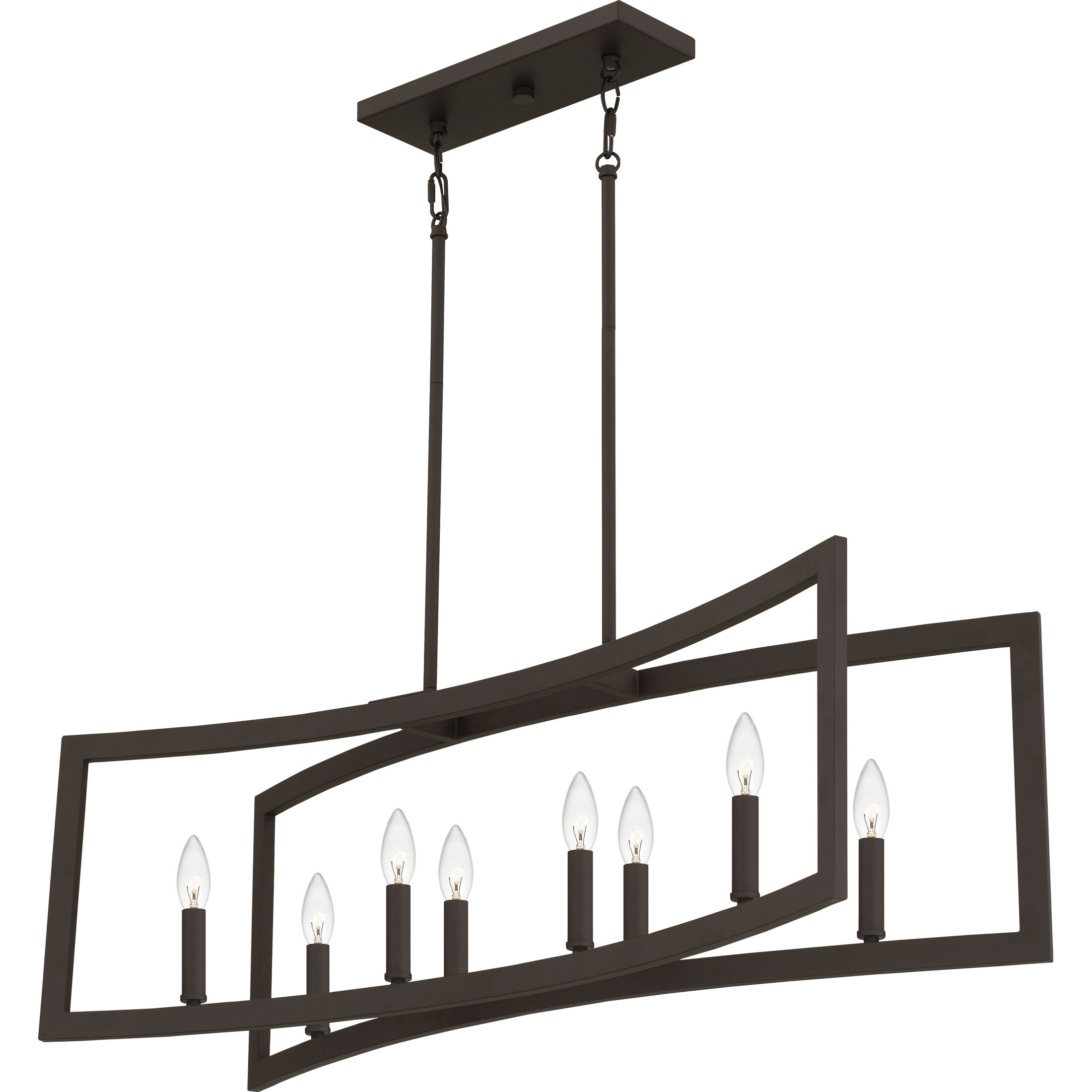 Beaufain 8 Light 38 inch Old Bronze Island Light Ceiling Light