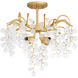 Maple 4 Light 22 inch Gold Leaf Semi-Flush Mount Ceiling Light, Extra Large
