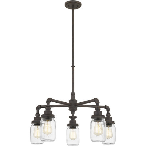 Squire 5 Light 26 inch Rustic Black Chandelier Ceiling Light
