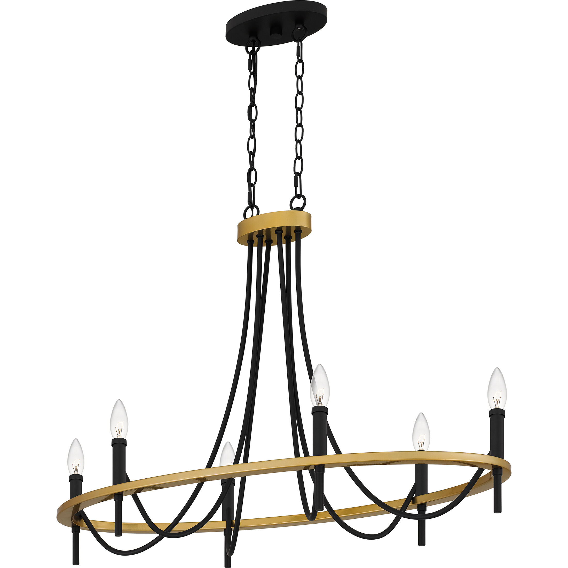 Legare 6 Light 36 inch Matte Black Island Light Ceiling Light