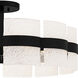 Sweeney 6 Light 30 inch Matte Black Semi-Flush Mount Ceiling Light, Extra Large