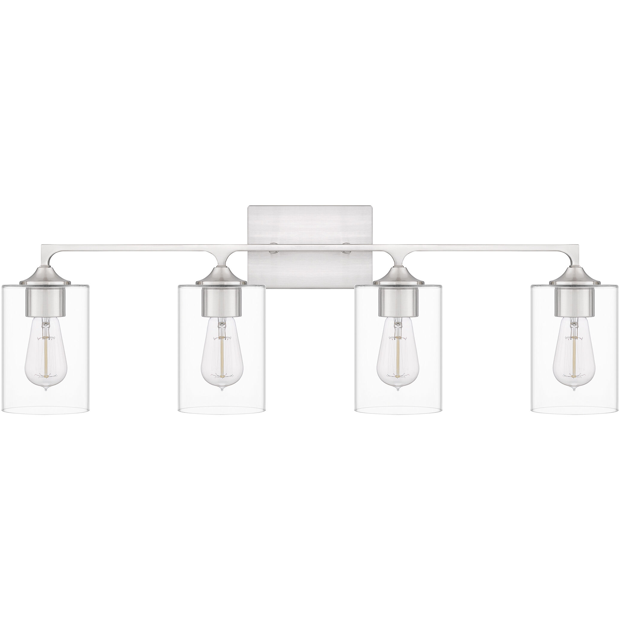 Prescott 4 Light 34 inch Brushed Nickel Bath Light Wall Light, Extra Large