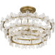 Wright 4 Light 20.5 inch Brushed Gold Semi-Flush Mount Ceiling Light