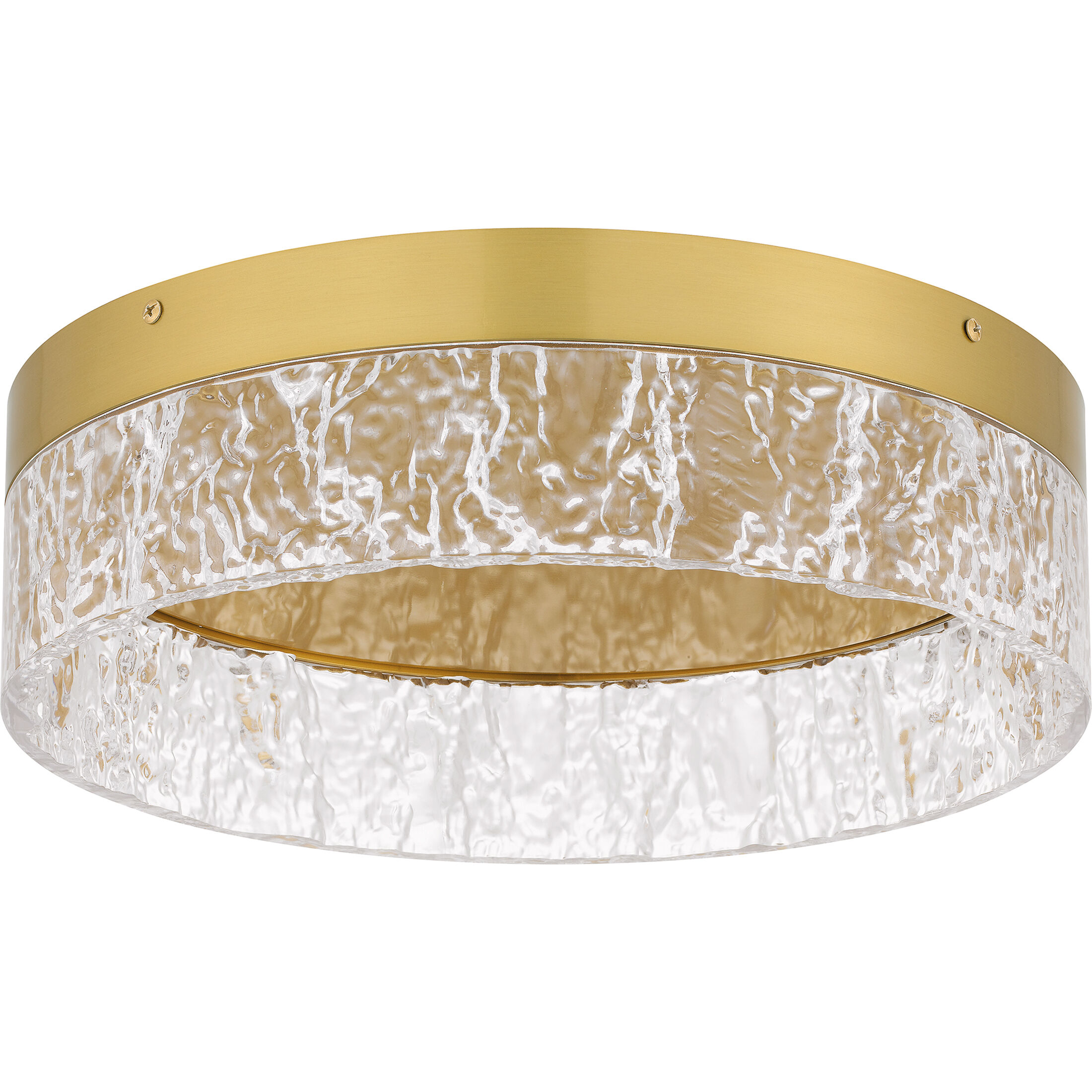 Vistaria LED 13.75 inch Brushed Gold Flush Mount Ceiling Light, Medium