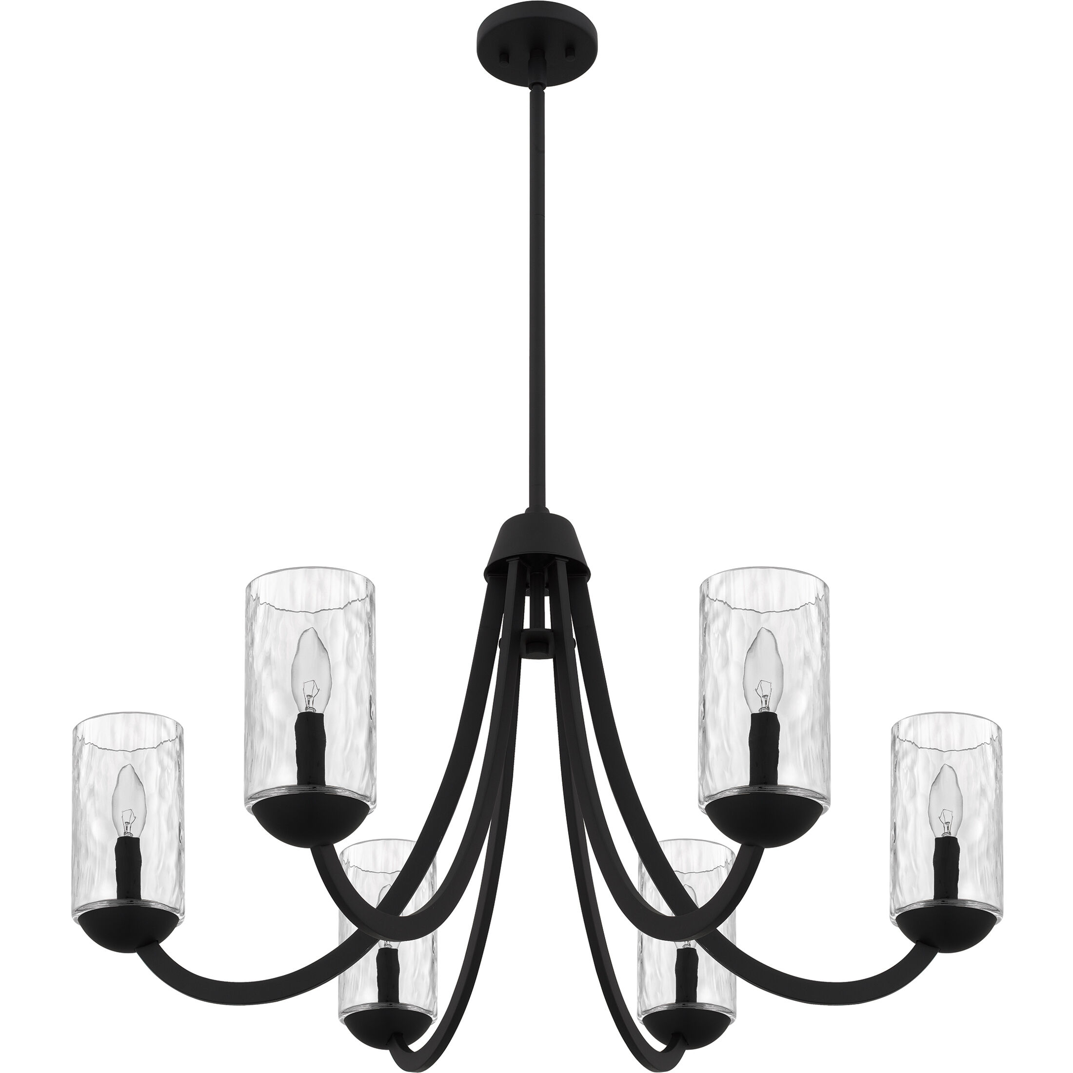 Allard 6 Light 32 inch Matte Black Chandelier Ceiling Light