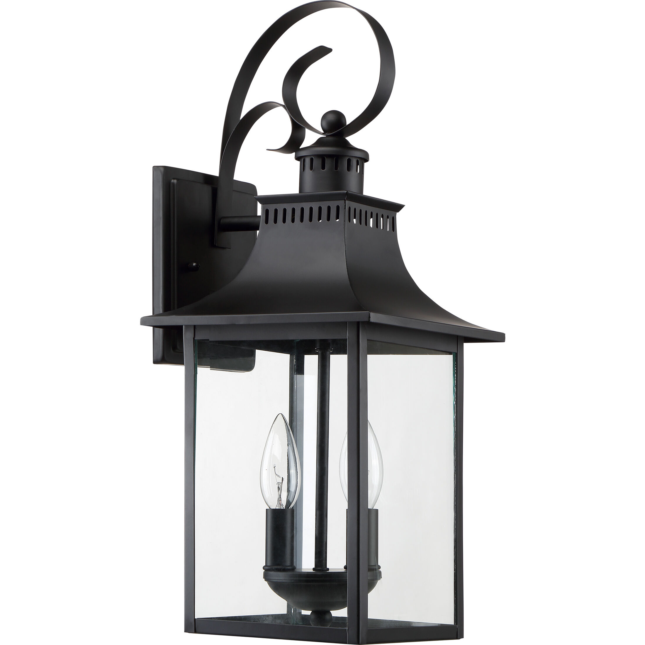 Chancellor 2 Light 19 inch Mystic Black Outdoor Wall Lantern