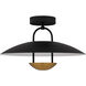 Bingham LED 18 inch Matte Black Semi-Flush Mount Ceiling Light, Large