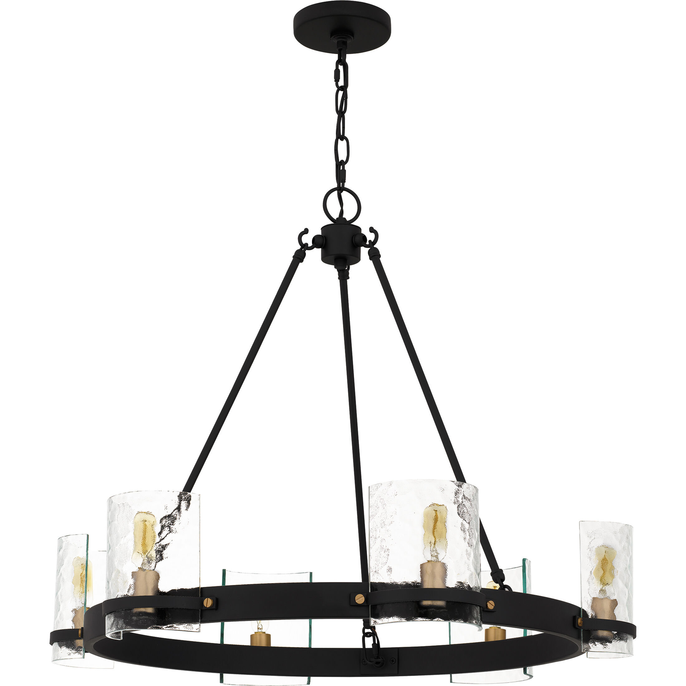 Gloucester 6 Light 28.25 inch Matte Black Chandelier Ceiling Light