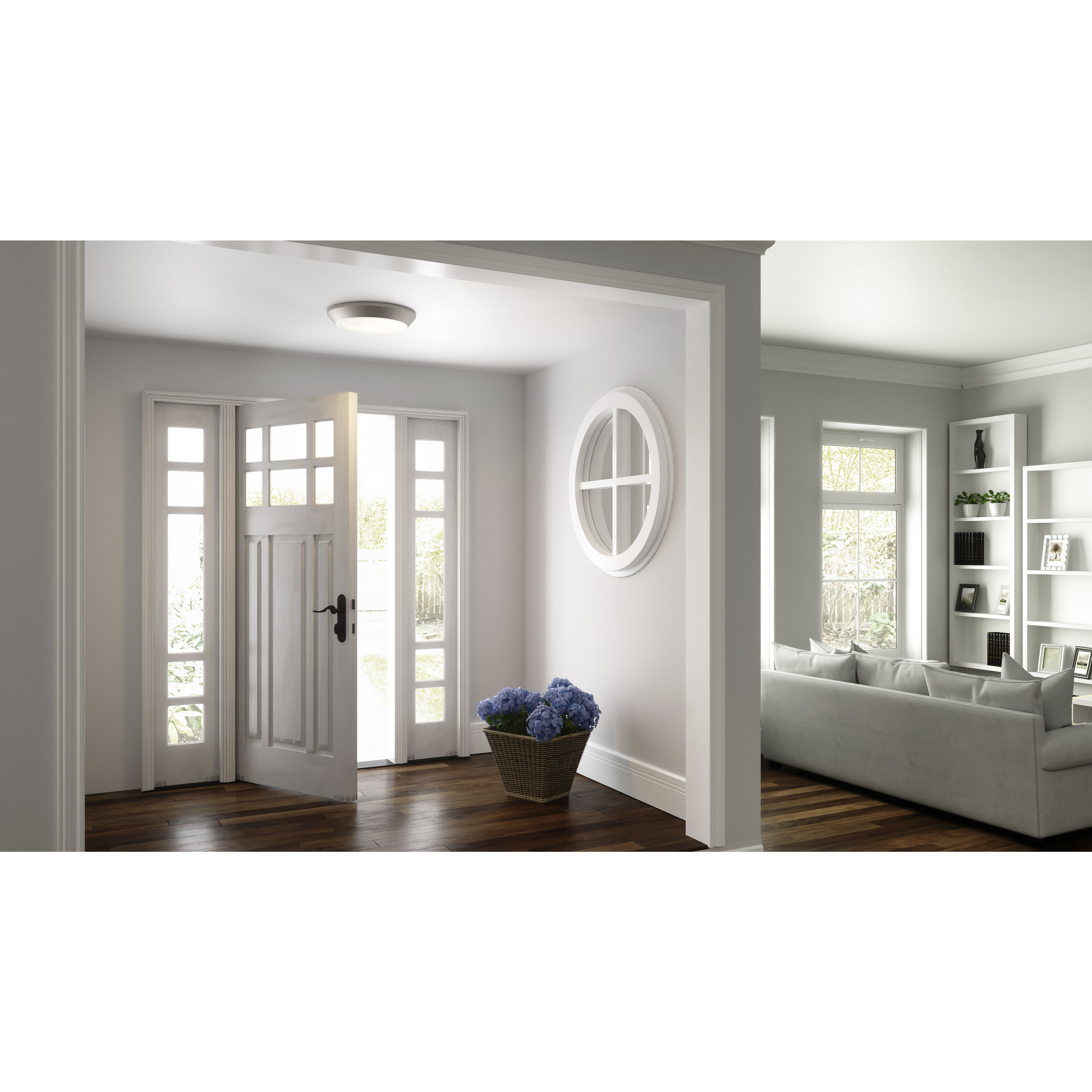 Verge LED 6 inch Brushed Nickel Flush Mount Ceiling Light