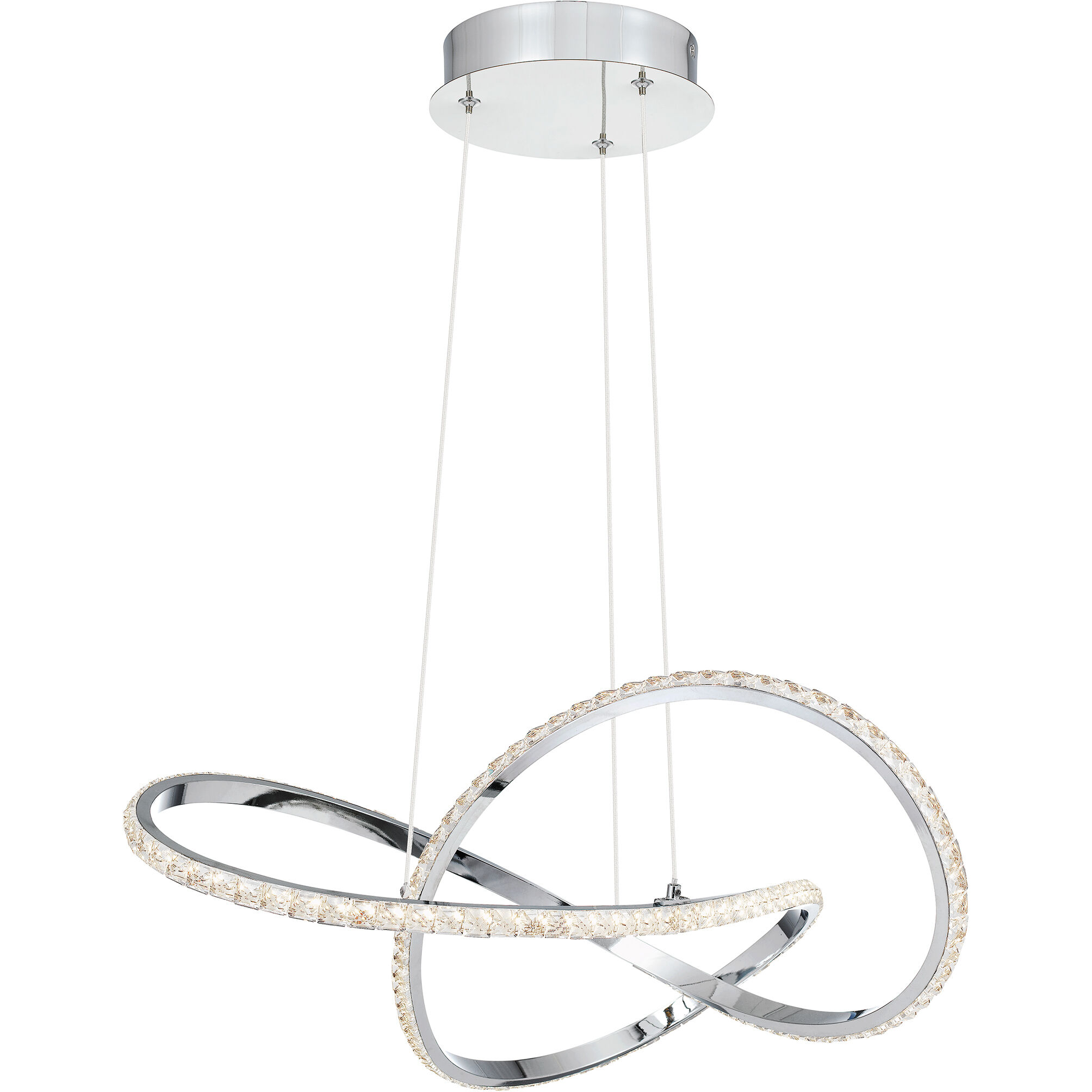 Rumi 19 inch Polished Chrome Pendant Ceiling Light