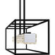 Dazzle LED 48 inch Matte Black Linear Chandelier Ceiling Light, Large