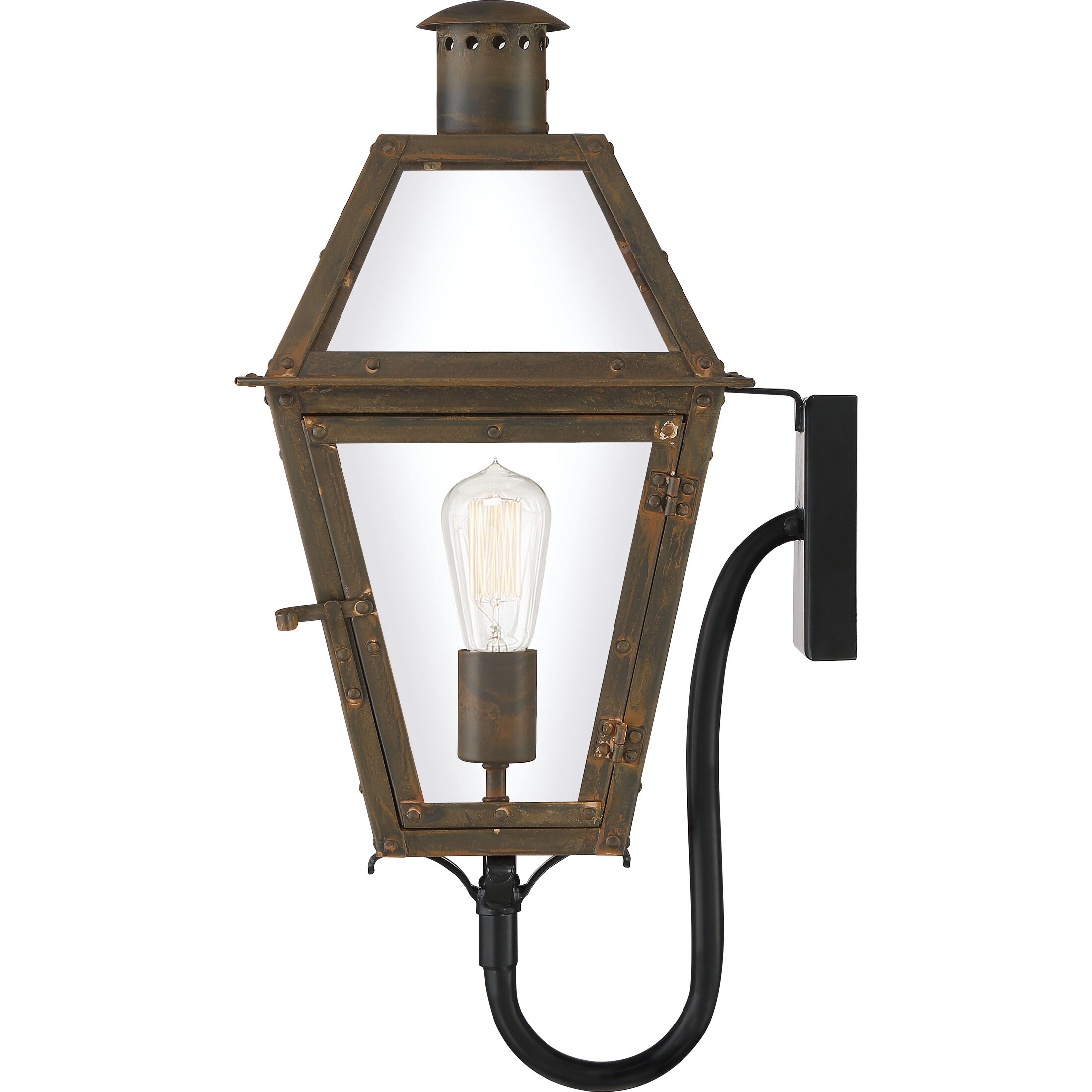 Rue De Royal 1 Light 21 inch Industrial Bronze Outdoor Wall Lantern