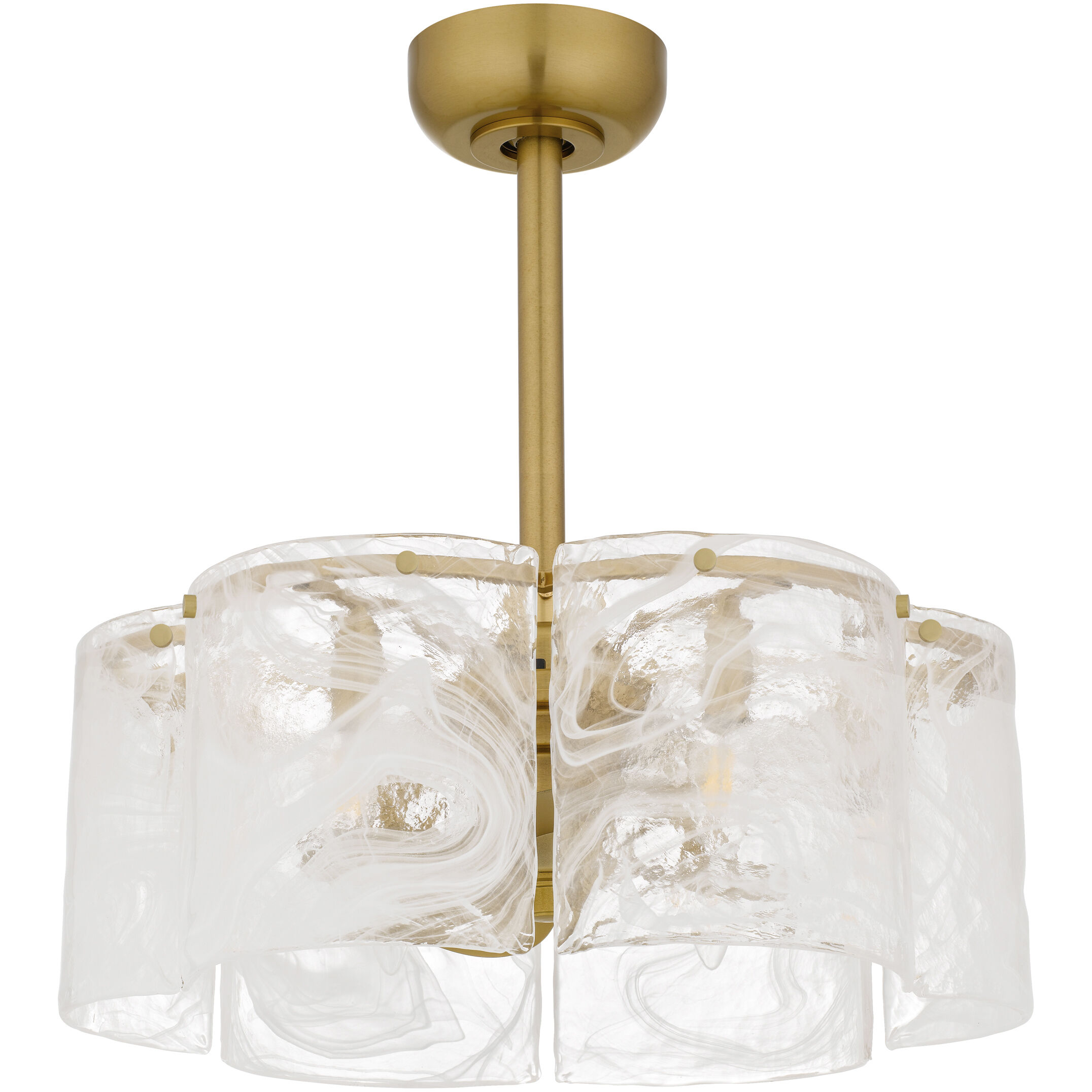 Maisie 21.75 inch Brushed Gold Fandelier