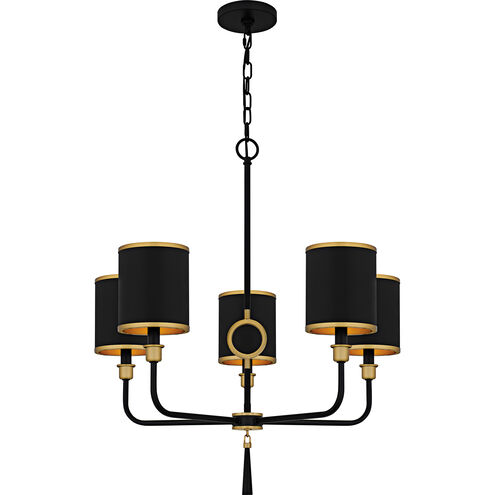 Lockery 5 Light 26.5 inch Matte Black Chandelier Ceiling Light