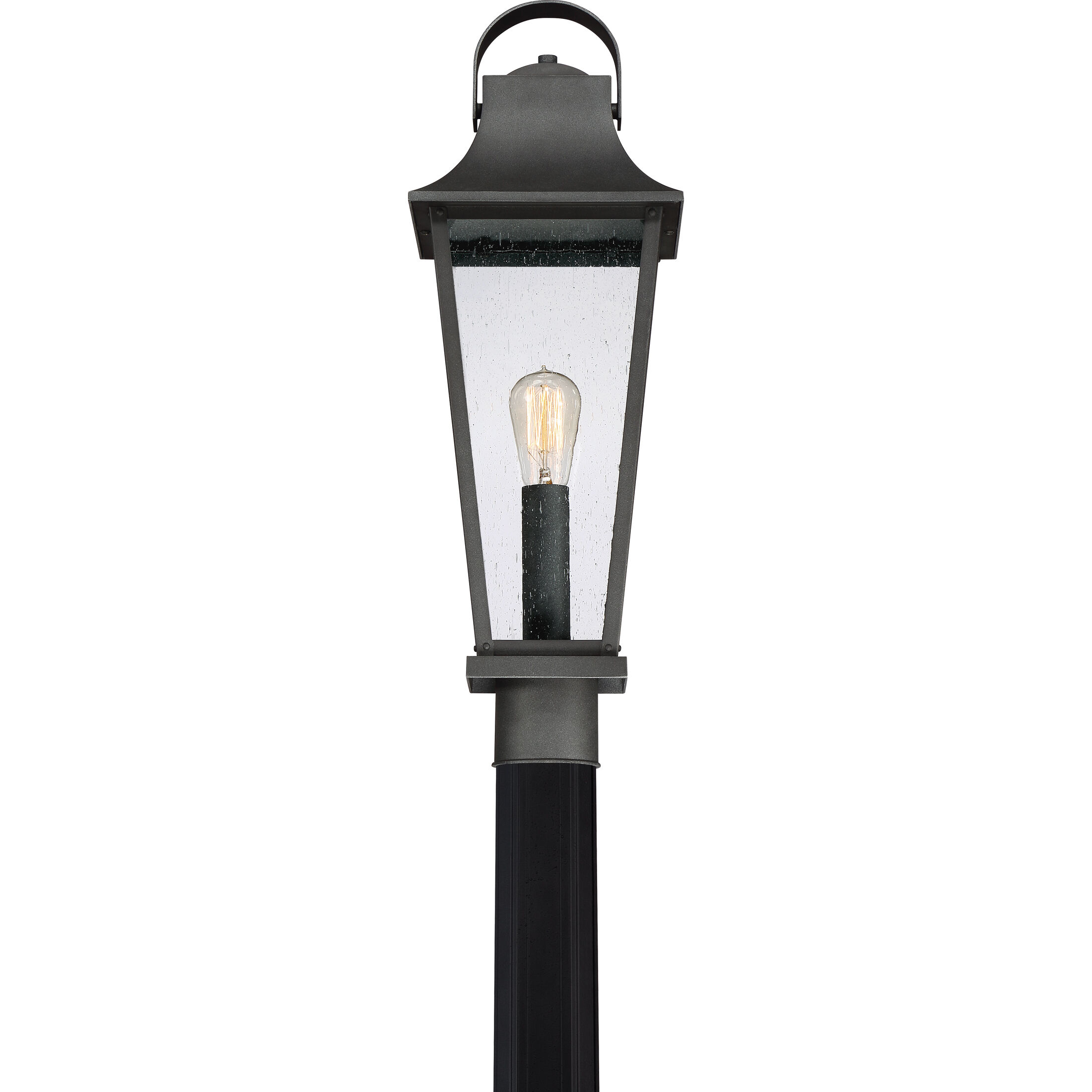 Galveston 1 Light 24.5 inch Mottled Black Outdoor Post Lantern