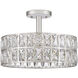 Coffman 3 Light 14 inch Polished Nickel Semi-Flush Mount Ceiling Light