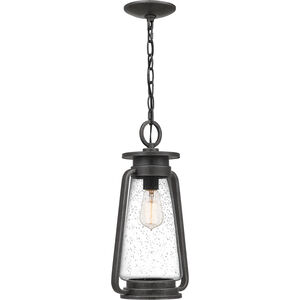 Sutton 1 Light 9 inch Speckled Black Outdoor Hanging Lantern, Large