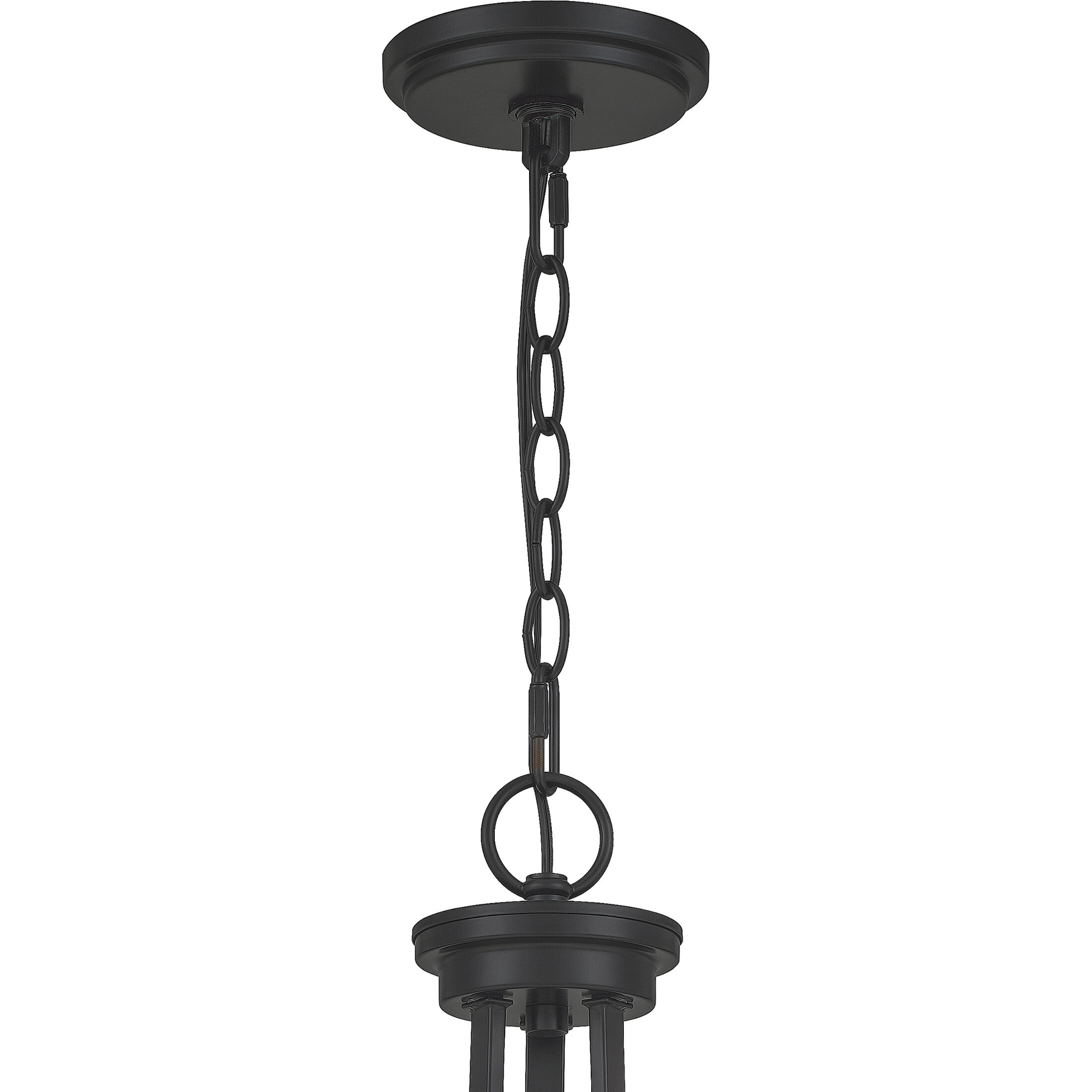 Pruitt 3 Light 22 inch Matte Black Chandelier Ceiling Light in Clear Seedy Glass