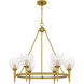 Shea 6 Light 31 inch Brushed Gold Chandelier Ceiling Light