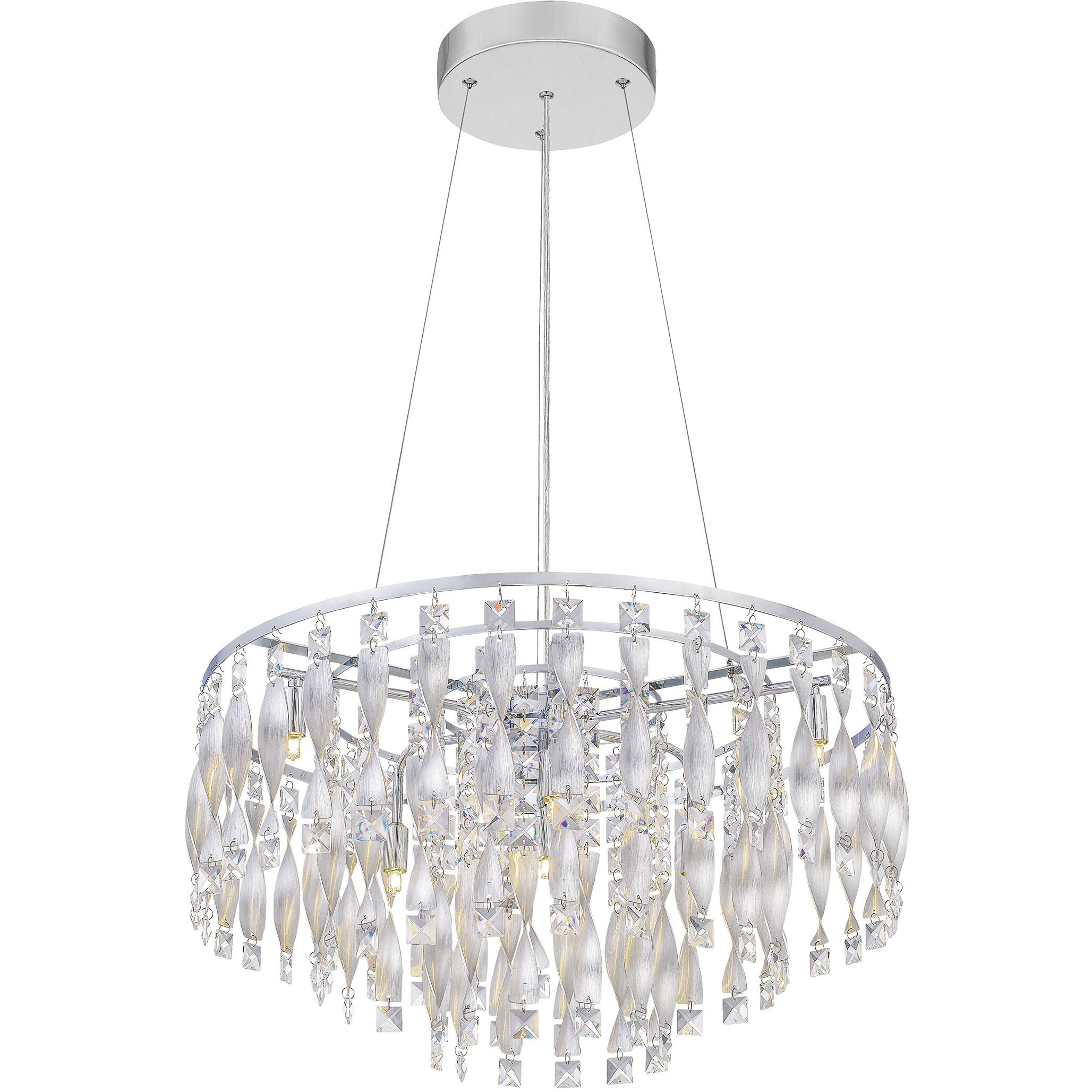 Twinkle 6 Light 24 inch Polished Chrome Pendant Ceiling Light