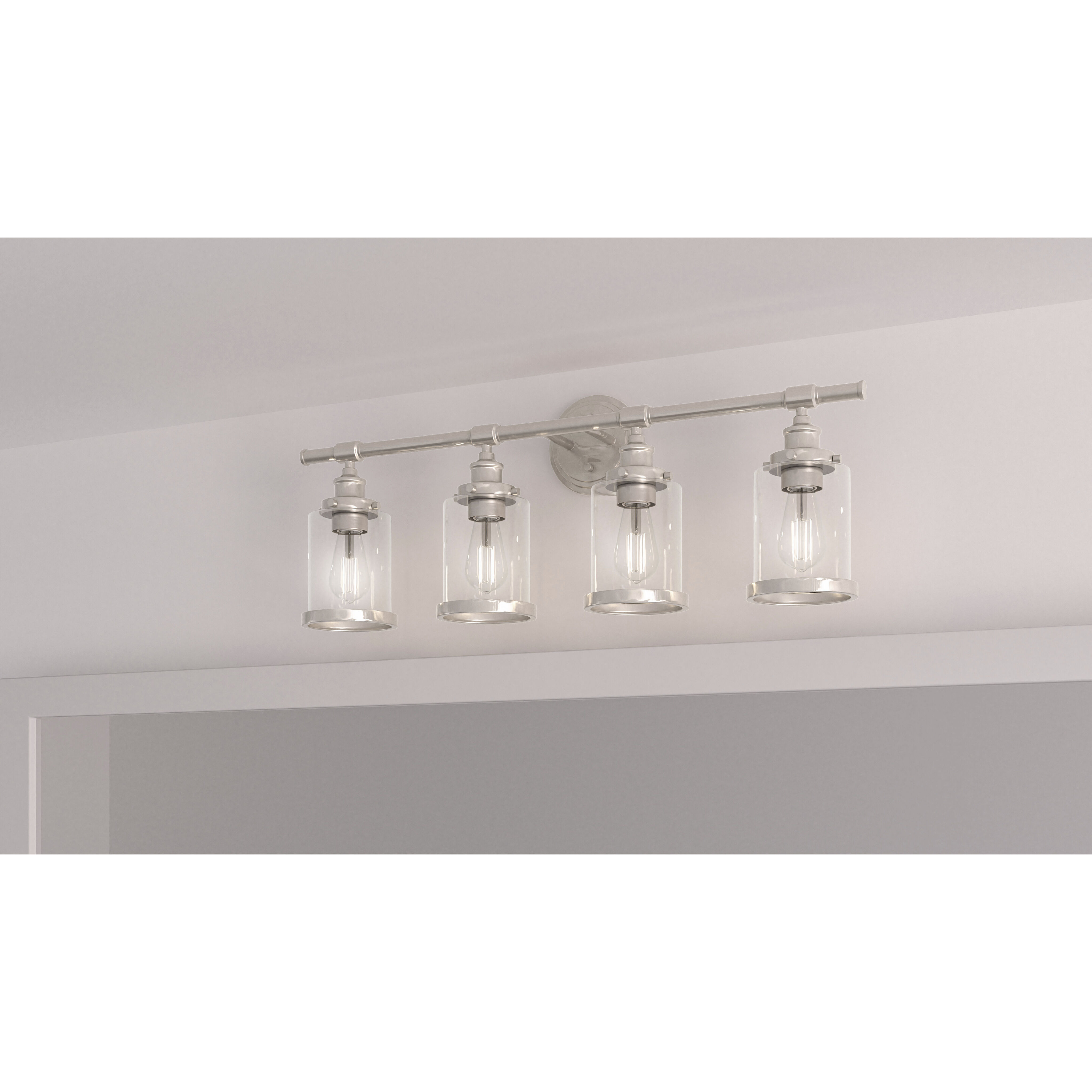 Dixie 4 Light 32 inch Polished Chrome Bath Light Wall Light