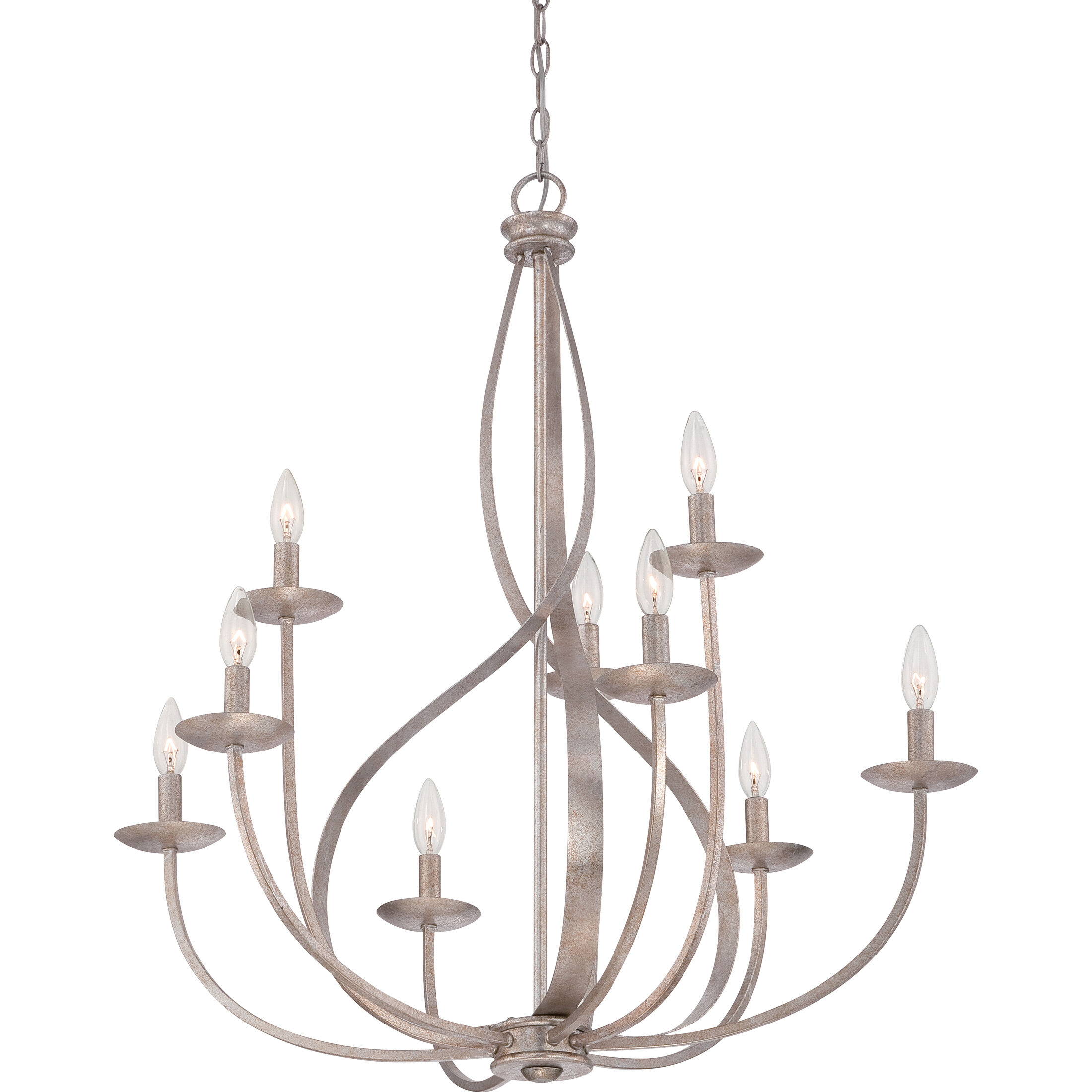 Serenity 9 Light 30 inch Italian Fresco Foyer Chandelier Ceiling Light