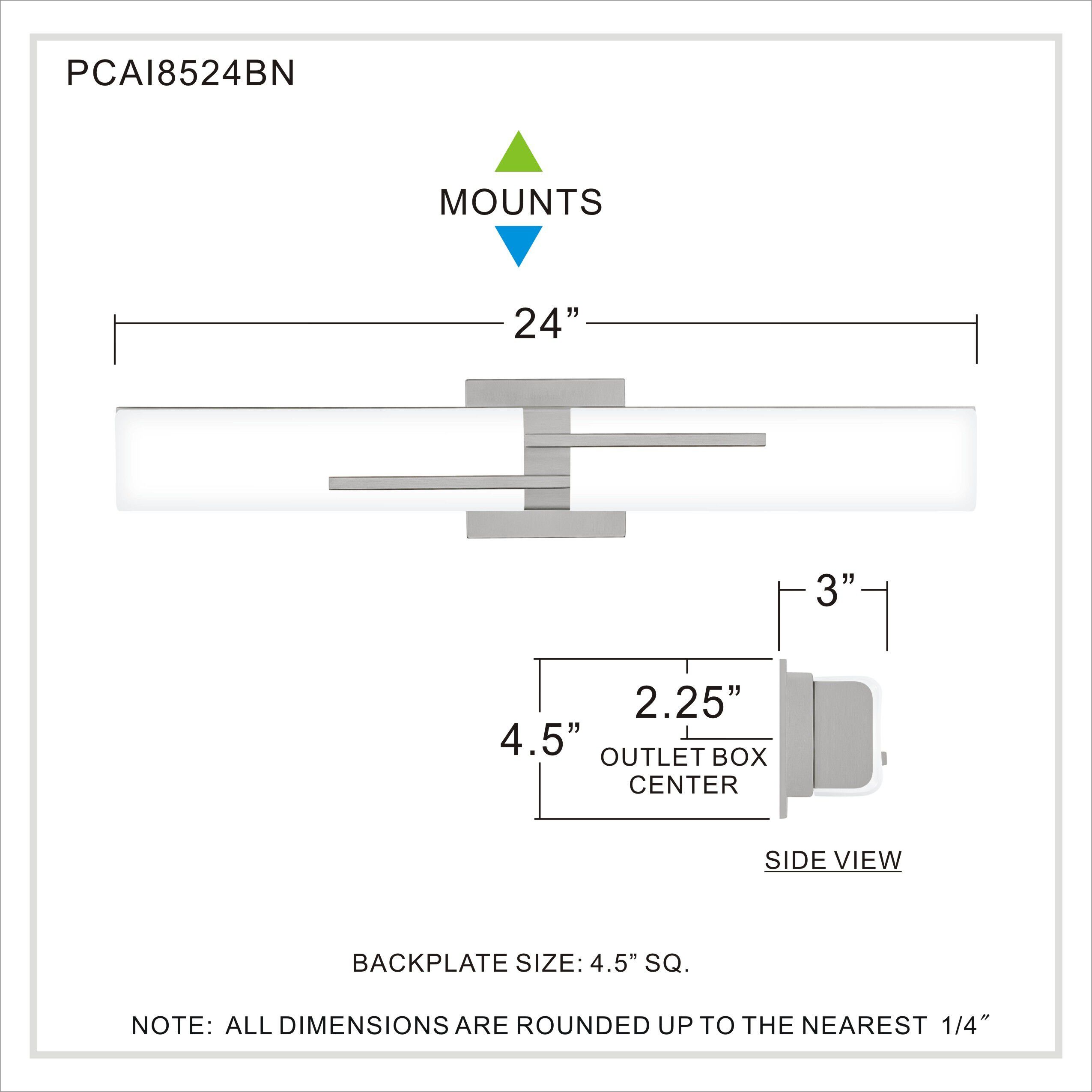 Allison LED 24 inch Brushed Nickel Bath Light Wall Light