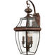 Newbury 3 Light 23 inch Aged Copper Outdoor Wall Lantern