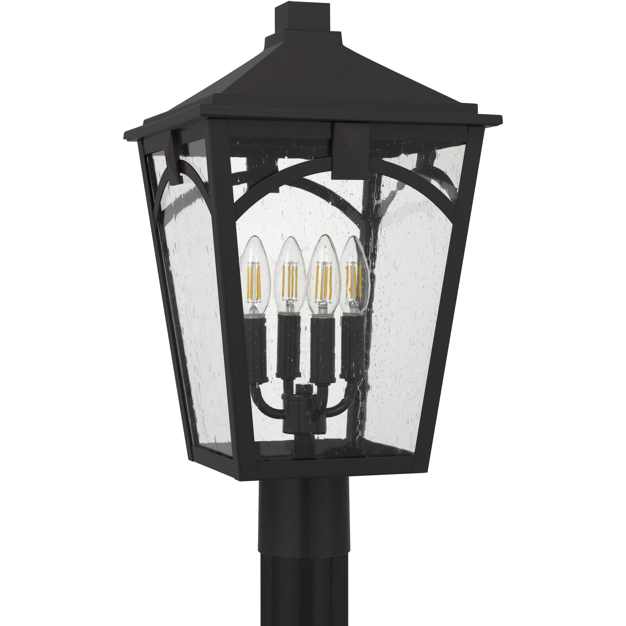 Jaxon 4 Light 19.5 inch Western Bronze Outdoor Post Lantern