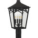 Jaxon 4 Light 19.5 inch Western Bronze Outdoor Post Lantern