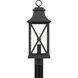 Ellerbee 1 Light 24 inch Mottled Black Outdoor Post Lantern, Large