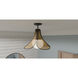Delilah 1 Light 18 inch Matte Black Semi-Flush Mount Ceiling Light, Large