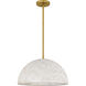 Portia 3 Light 17.75 inch Brushed Gold Pendant Ceiling Light, Large