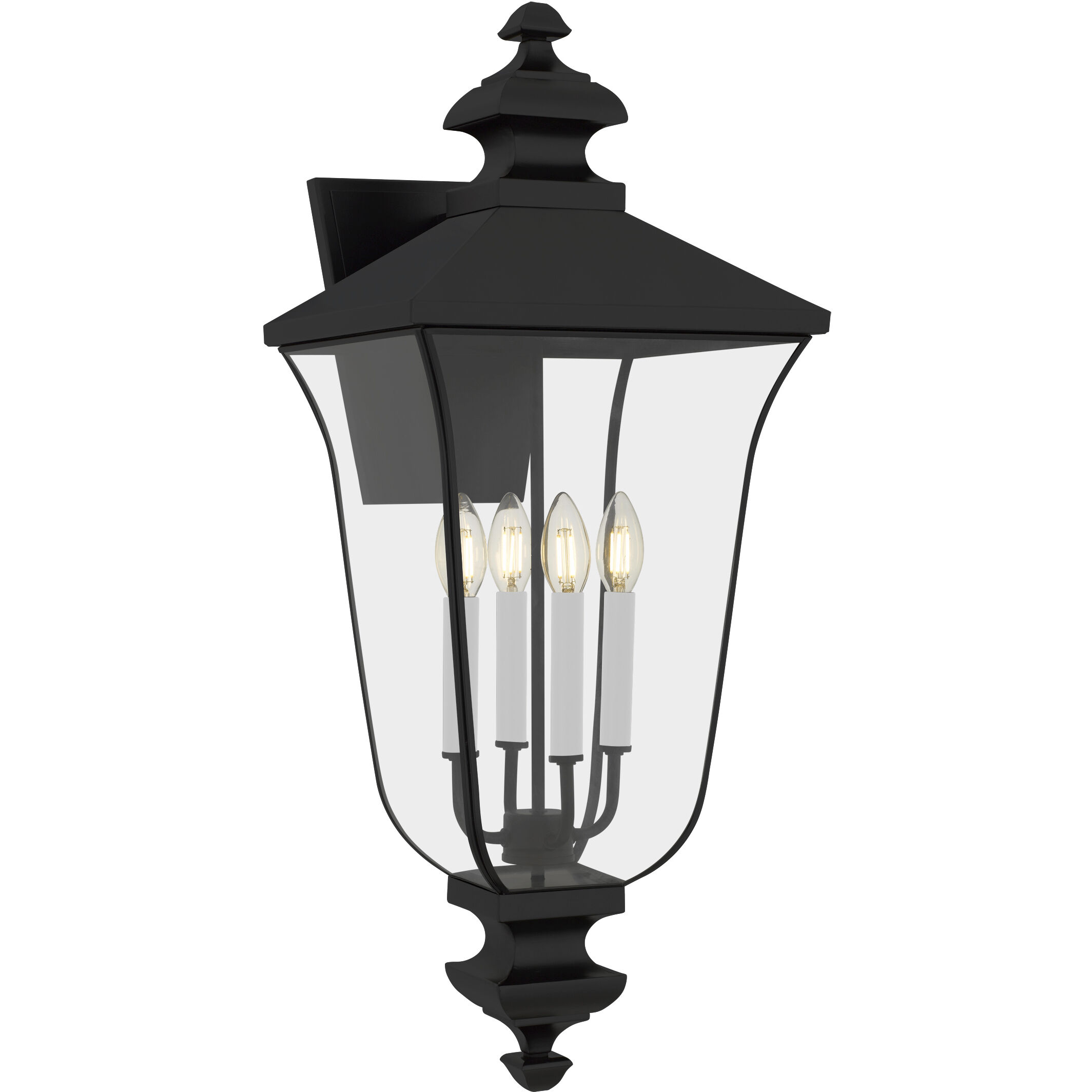 Farley 4 Light 30.5 inch Matte Black Outdoor Wall Lantern