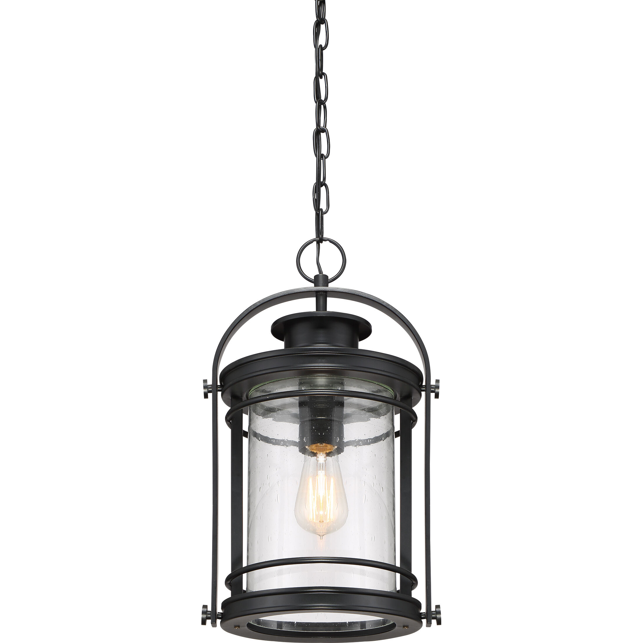Quoizel BKR1510K Booker 1 Light 11 inch Mystic Black Mini Pendant Ceiling  Light, Small