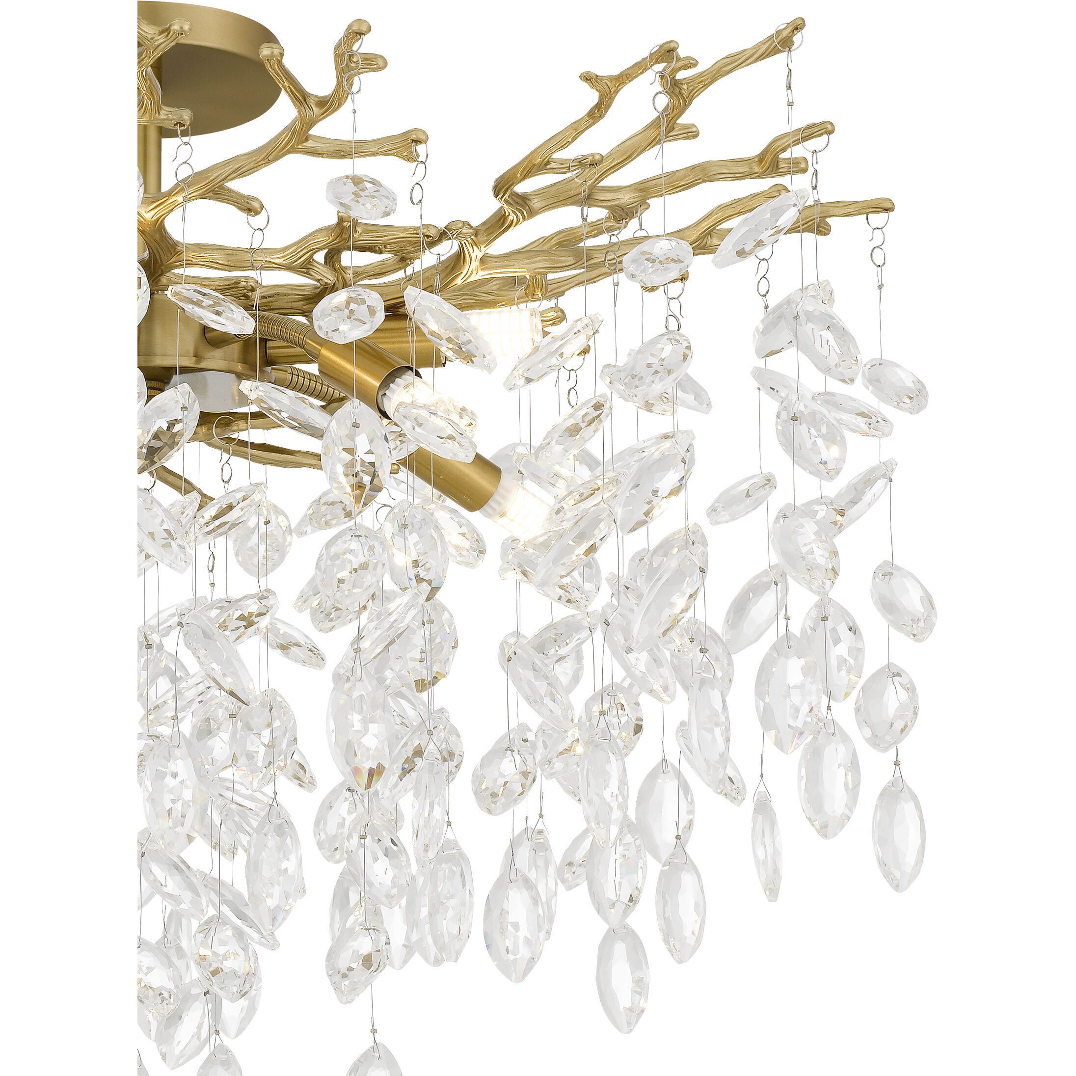 Isobel 8 Light 26 inch Brushed Gold Semi-Flush Mount Ceiling Light