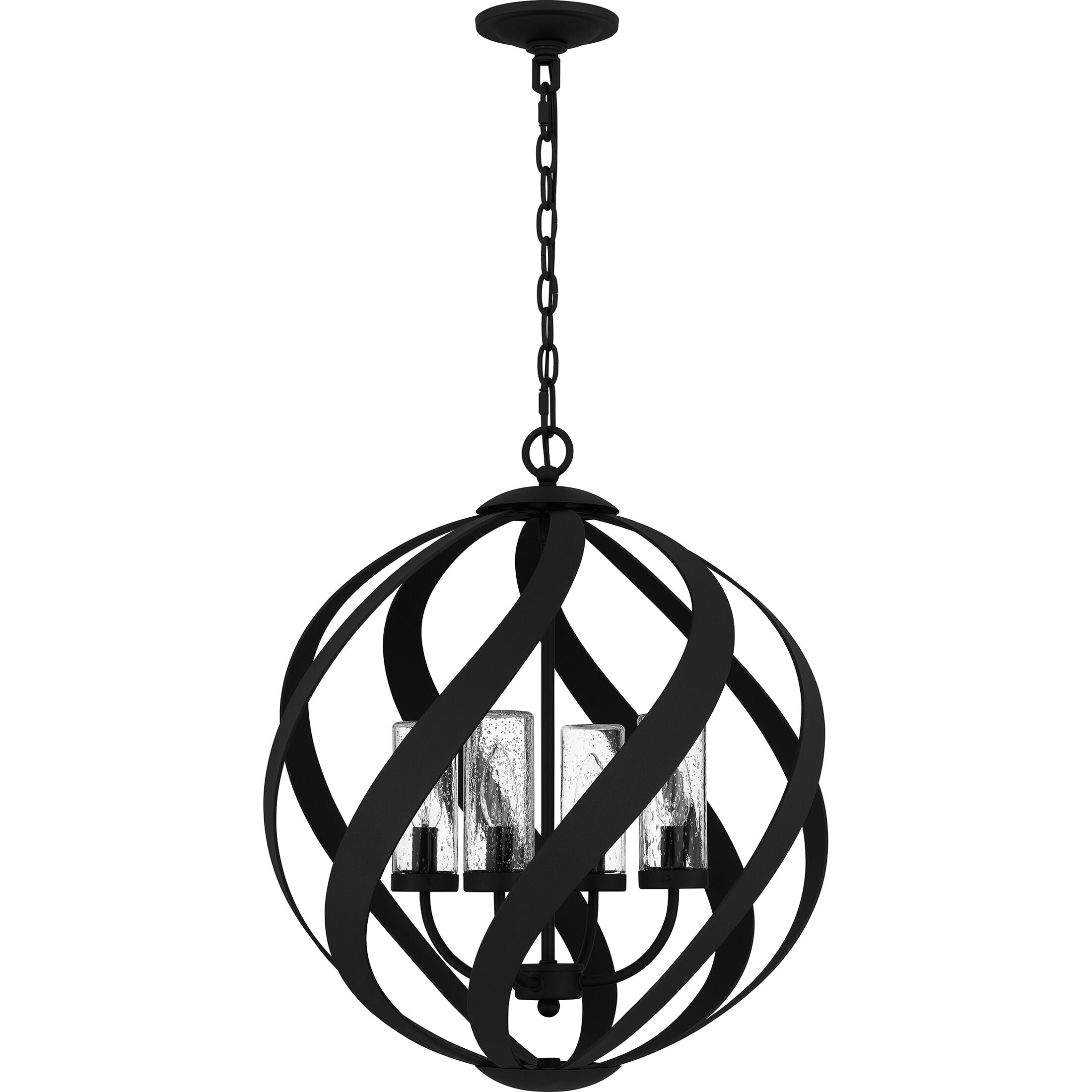 Blacksmith 4 Light 19.5 inch Earth Black Outdoor Pendant