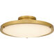 Donne LED 15.75 inch Brushed Gold Semi-Flush Mount Ceiling Light, Medium