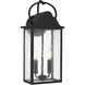 Damian 2 Light 18 inch Matte Black Outdoor Wall Lantern