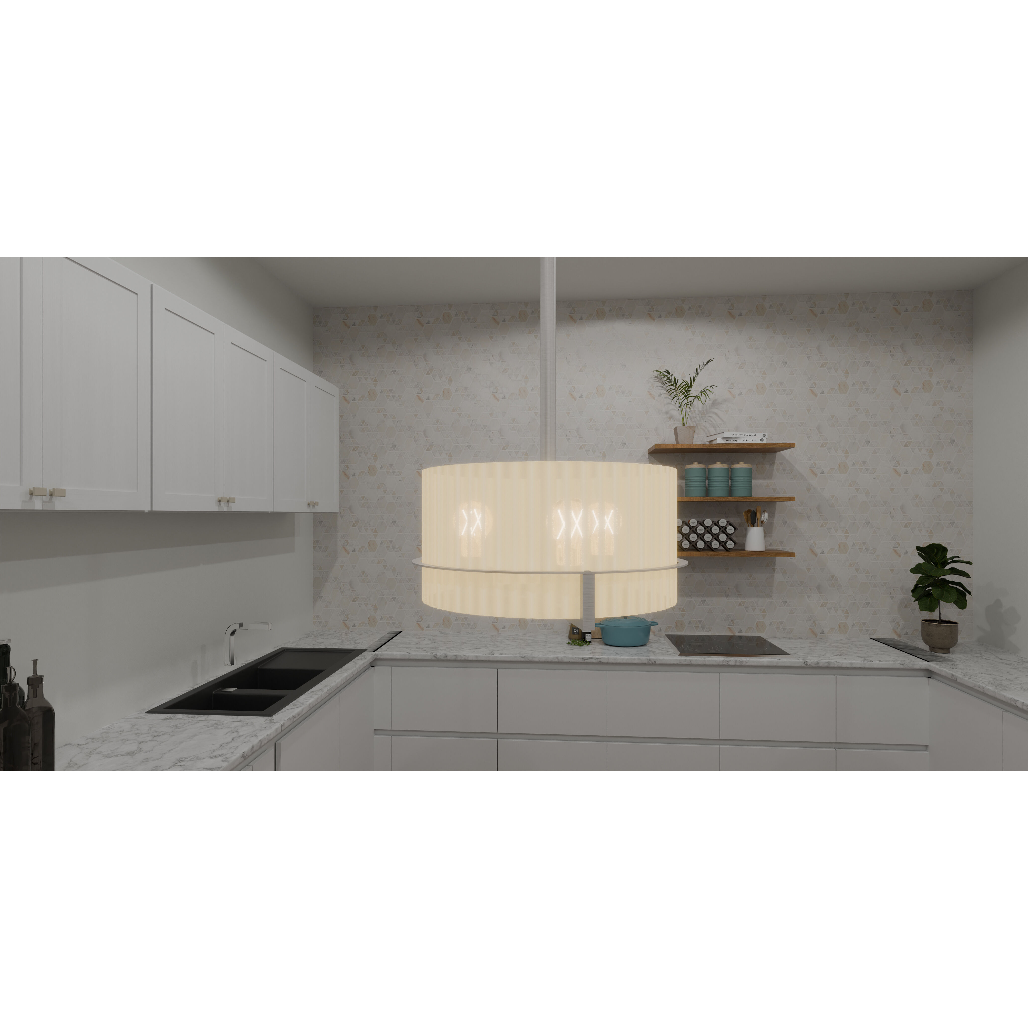 Seymour 3 Light 15 inch Brushed Nickel Pendant Ceiling Light, Large